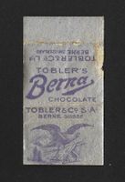 Emballage Mini Tablette Chocolat Tobler`s Berna,  1910s